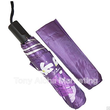 [Laule'a]ハワイアン　折り畳み傘 -Purple-