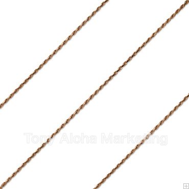 【ゴールド】【チェーン】ロープチェーン1.2mm幅・イエローゴールド [Rope1.2mm_YG] - $299.00 | ハワイアン