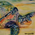 【アートワーク】【セラミック・タイル】Beach Turtle