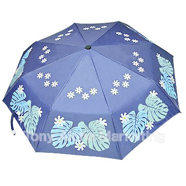 [Laule'a]ハワイアン　折り畳み傘 -Blue-